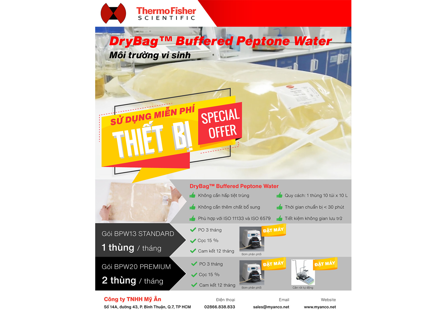 Mua Dry-Bag Buffer Peptone Water đặt thiết bị